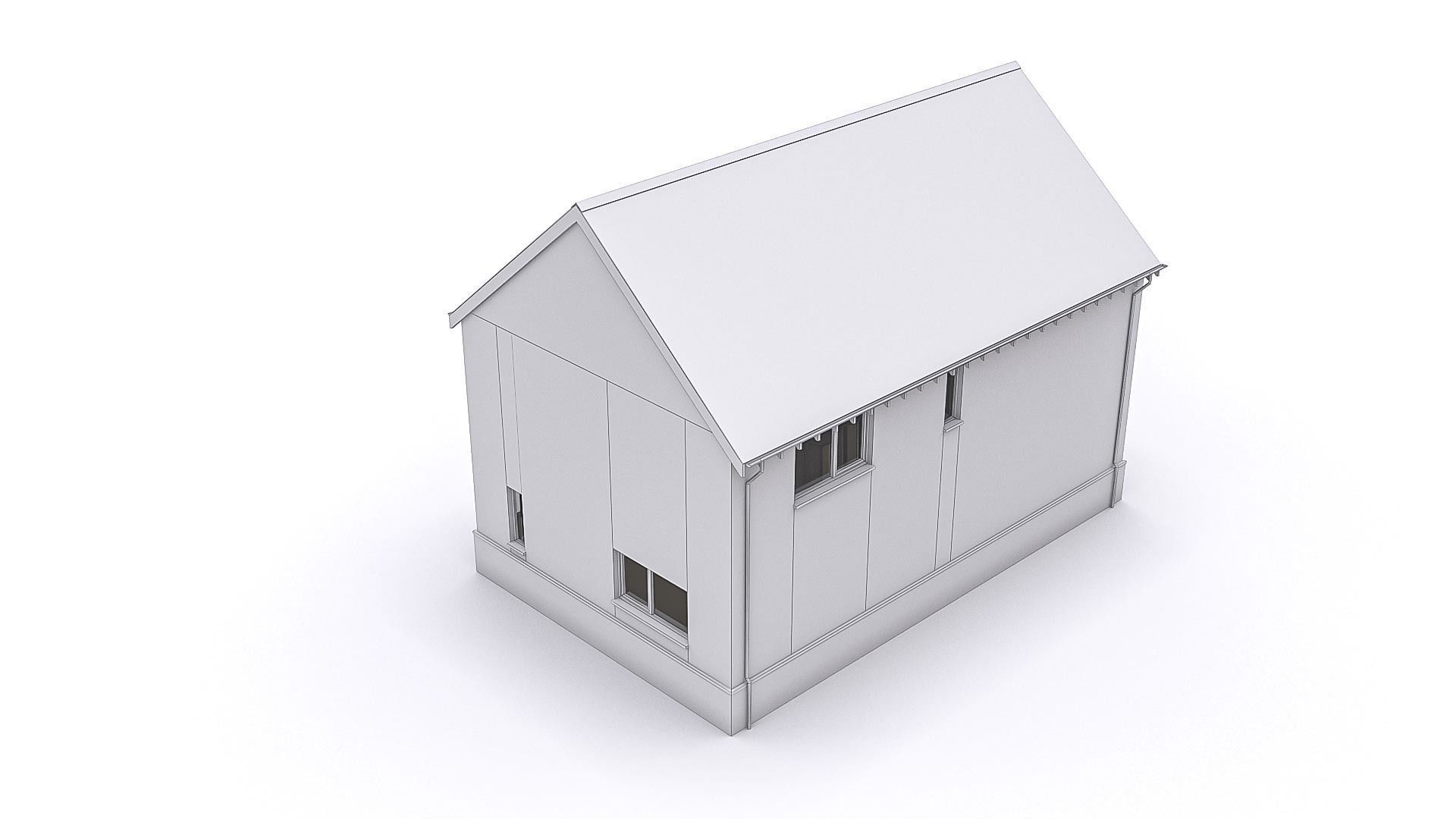 Townhouse 09 Low-poly 3D model_1