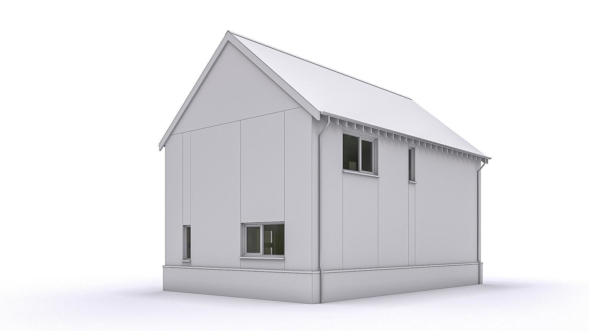 Townhouse 09 Low-poly 3D model_6