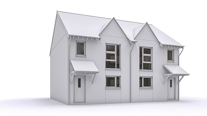 Townhouse 08 Low-poly 3D model