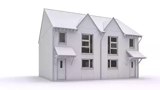 Townhouse 08 Low-poly 3D model