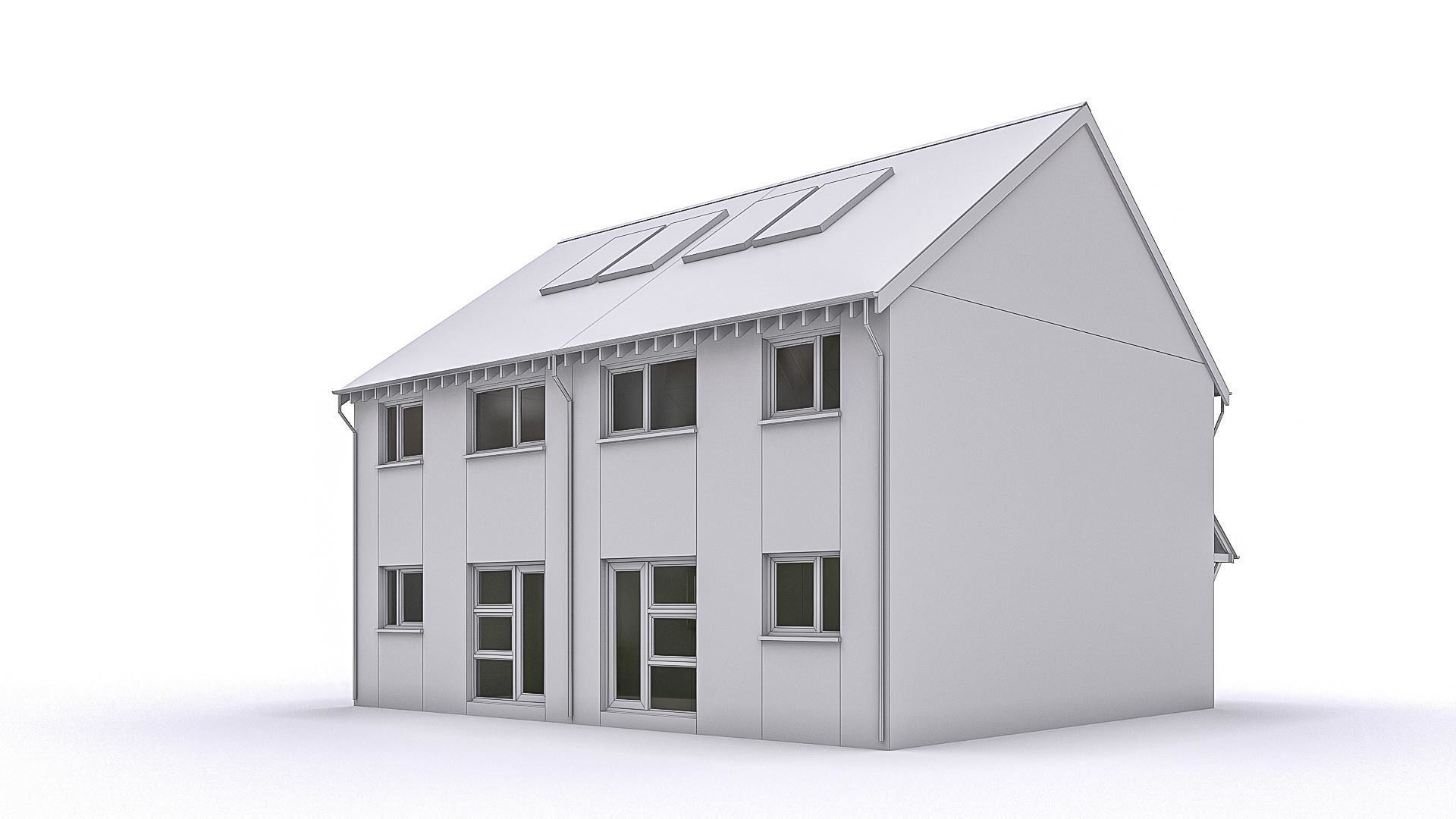 Townhouse 08 Low-poly 3D model_3