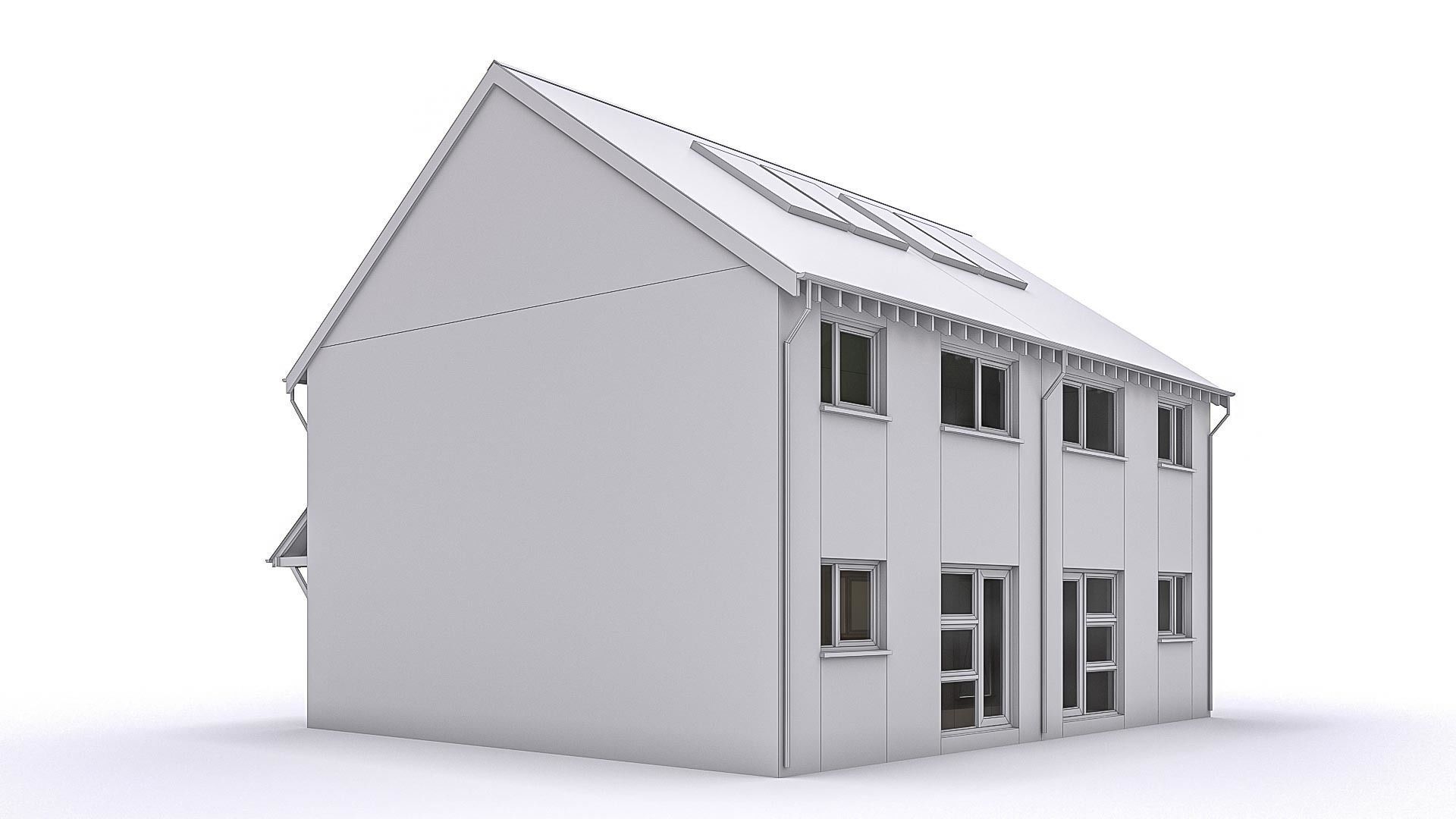 Townhouse 08 Low-poly 3D model_6