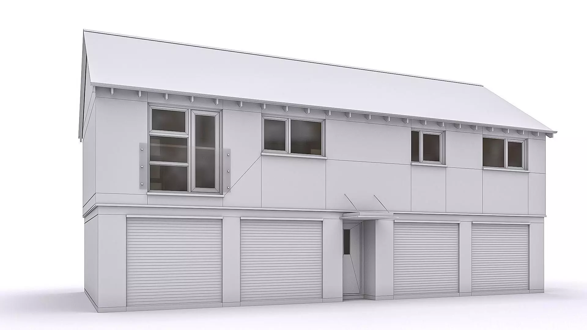 Townhouse 04 Low-poly 3D model_0