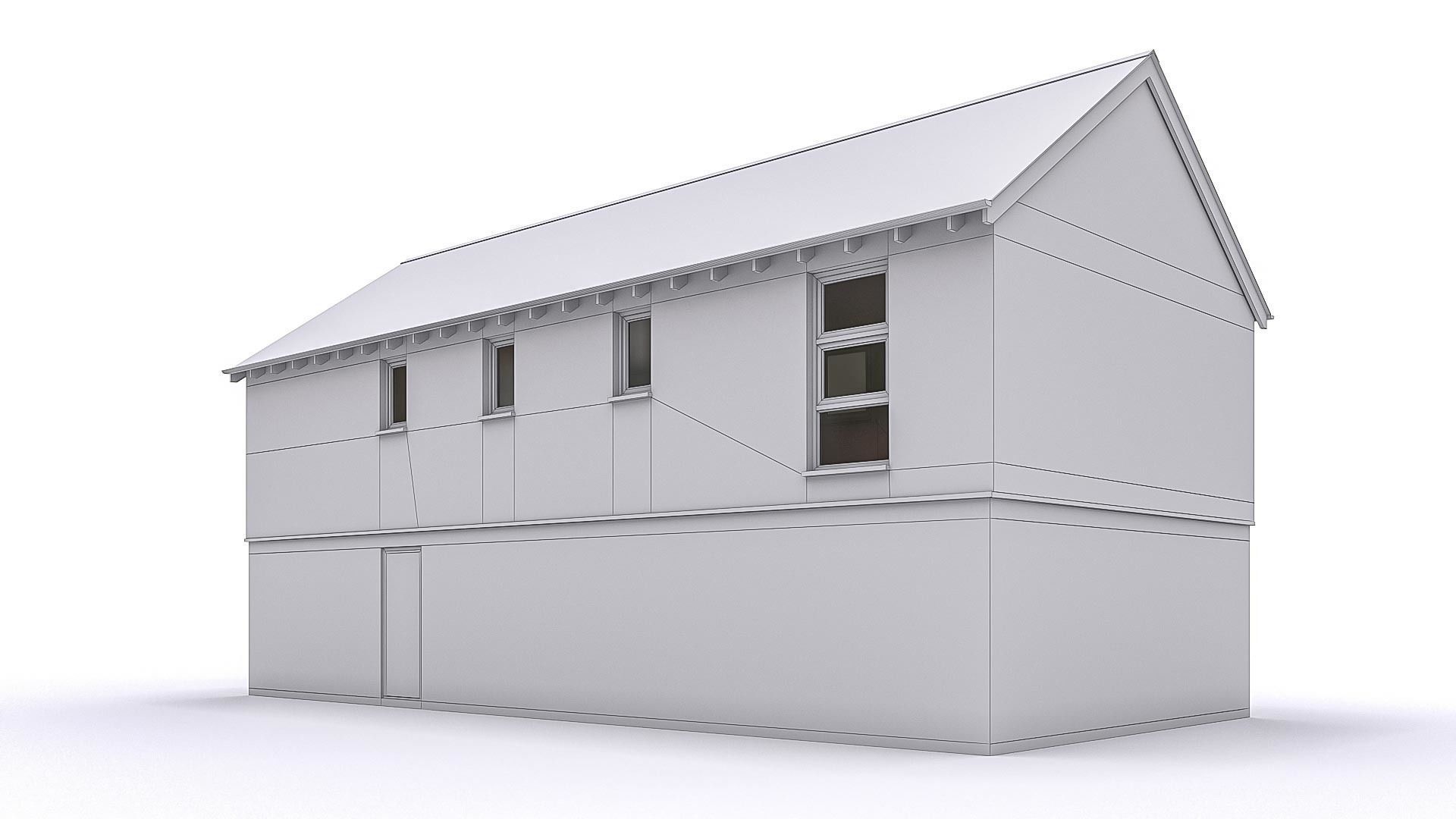 Townhouse 04 Low-poly 3D model_4