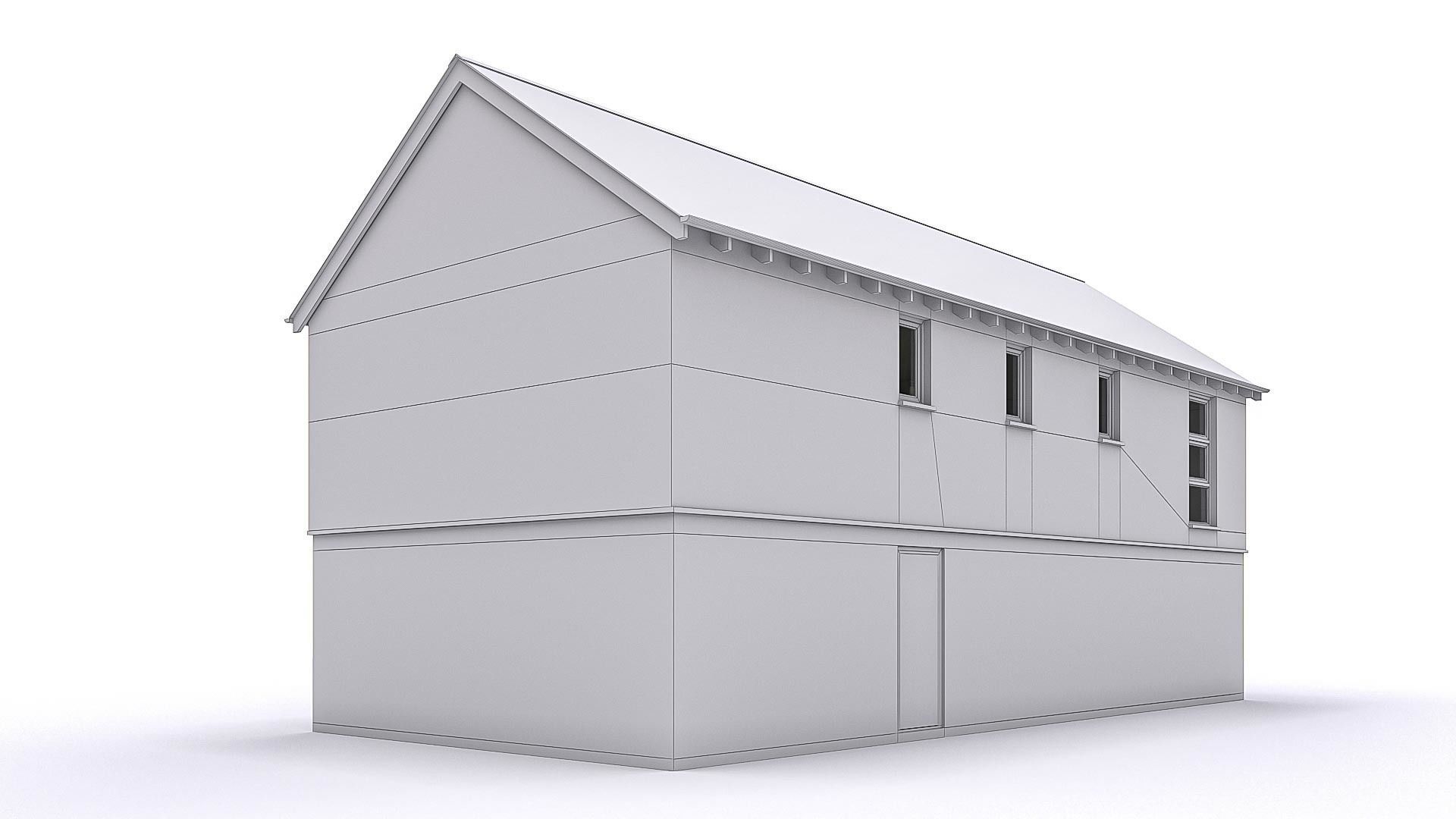 Townhouse 04 Low-poly 3D model_1