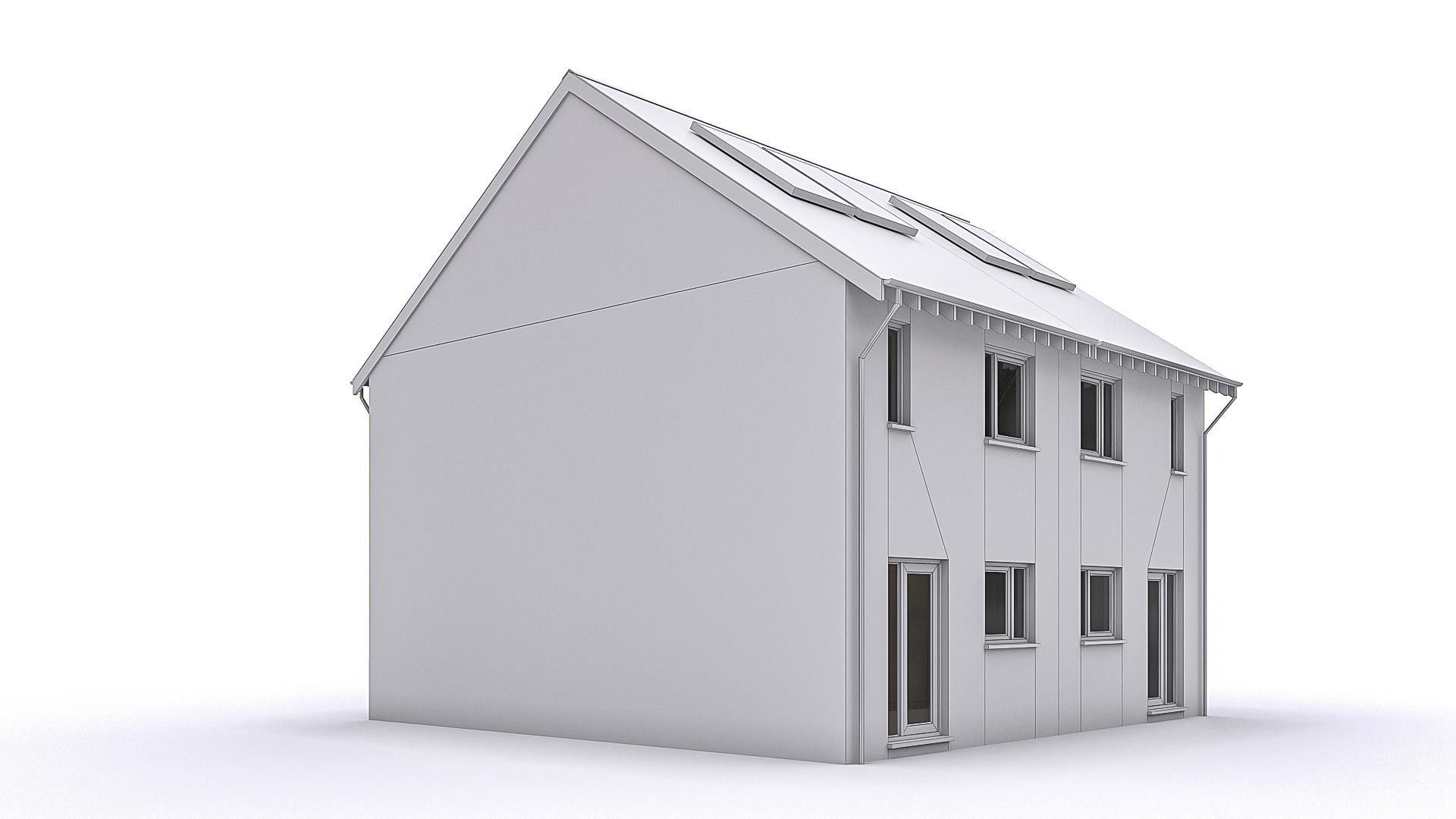 Townhouse 03 Low-poly 3D model_7