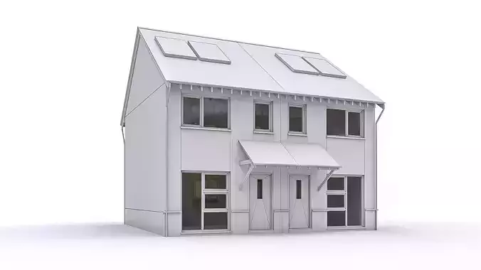 Townhouse 02 Low-poly 3D model