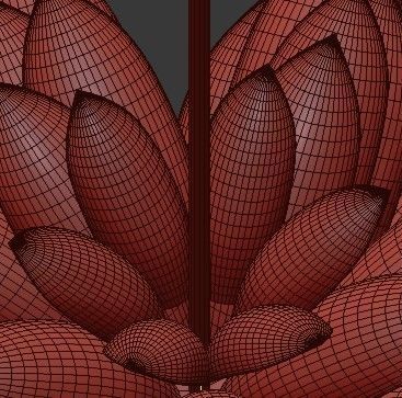 Untitled flower pendant light hanging 3D model_2