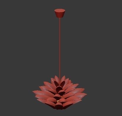 Untitled flower pendant light hanging 3D model_5