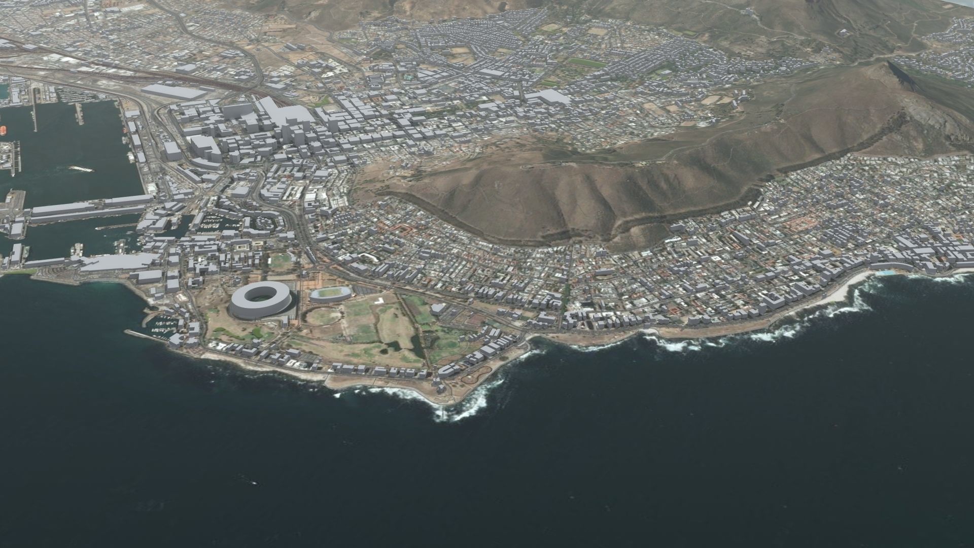 Cape Town South Africa 3D model_16