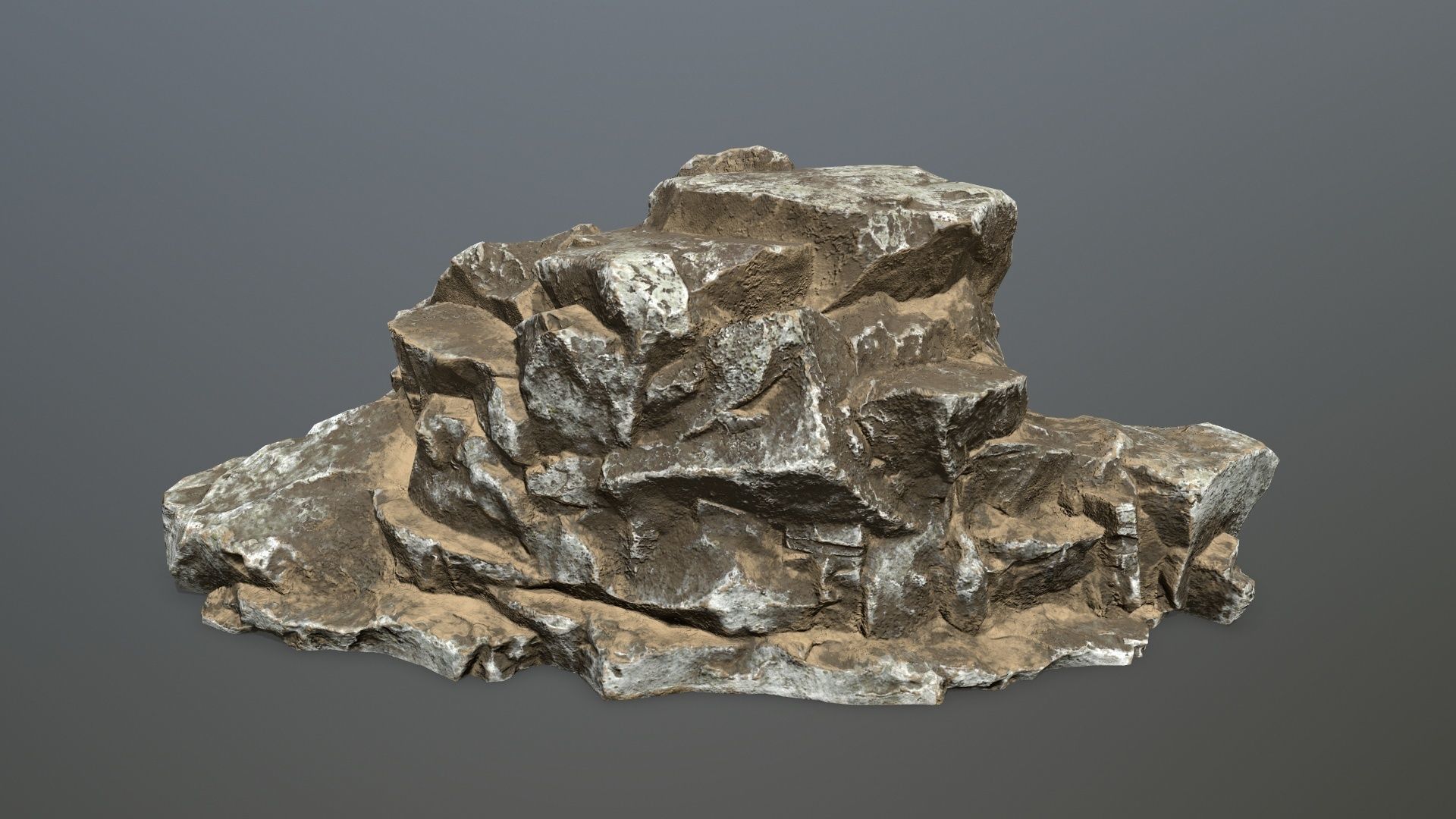 desert rocks Low-poly 3D model_14