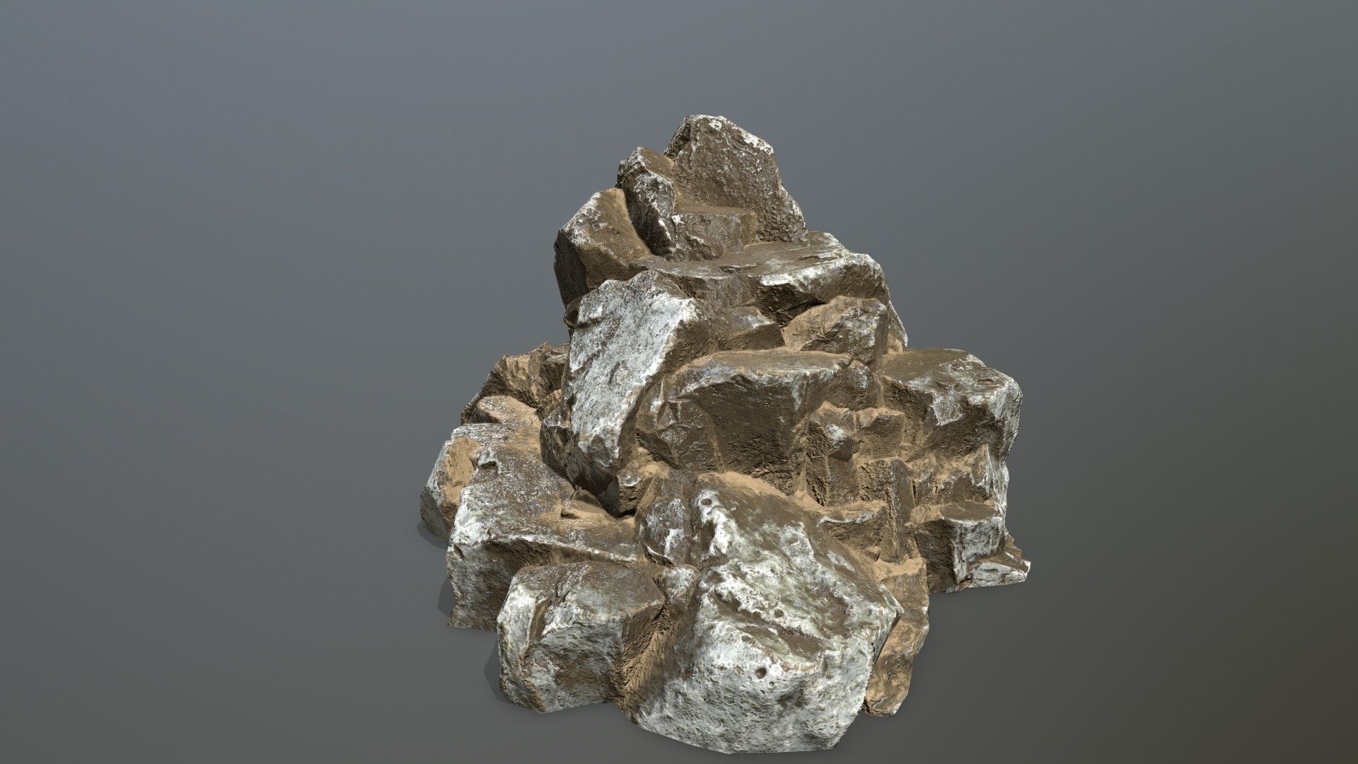 desert rocks Low-poly 3D model_18