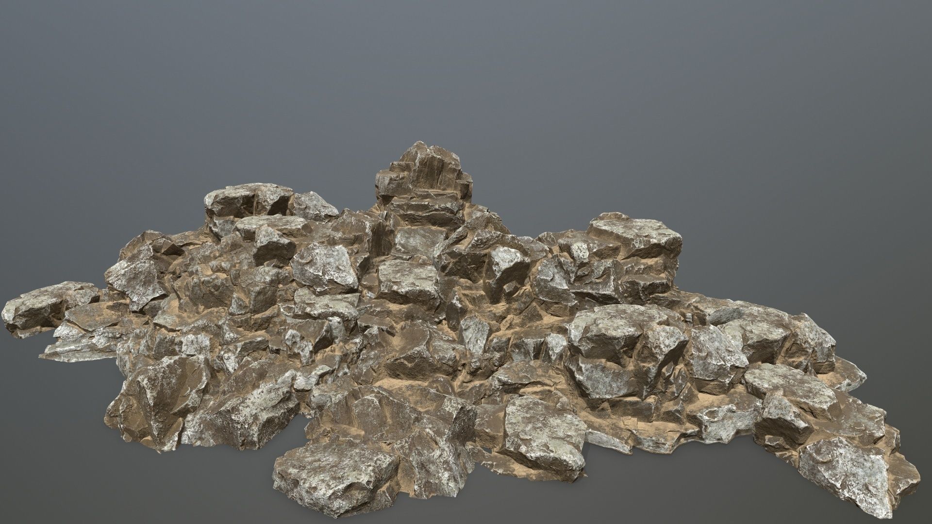 desert rocks Low-poly 3D model_1