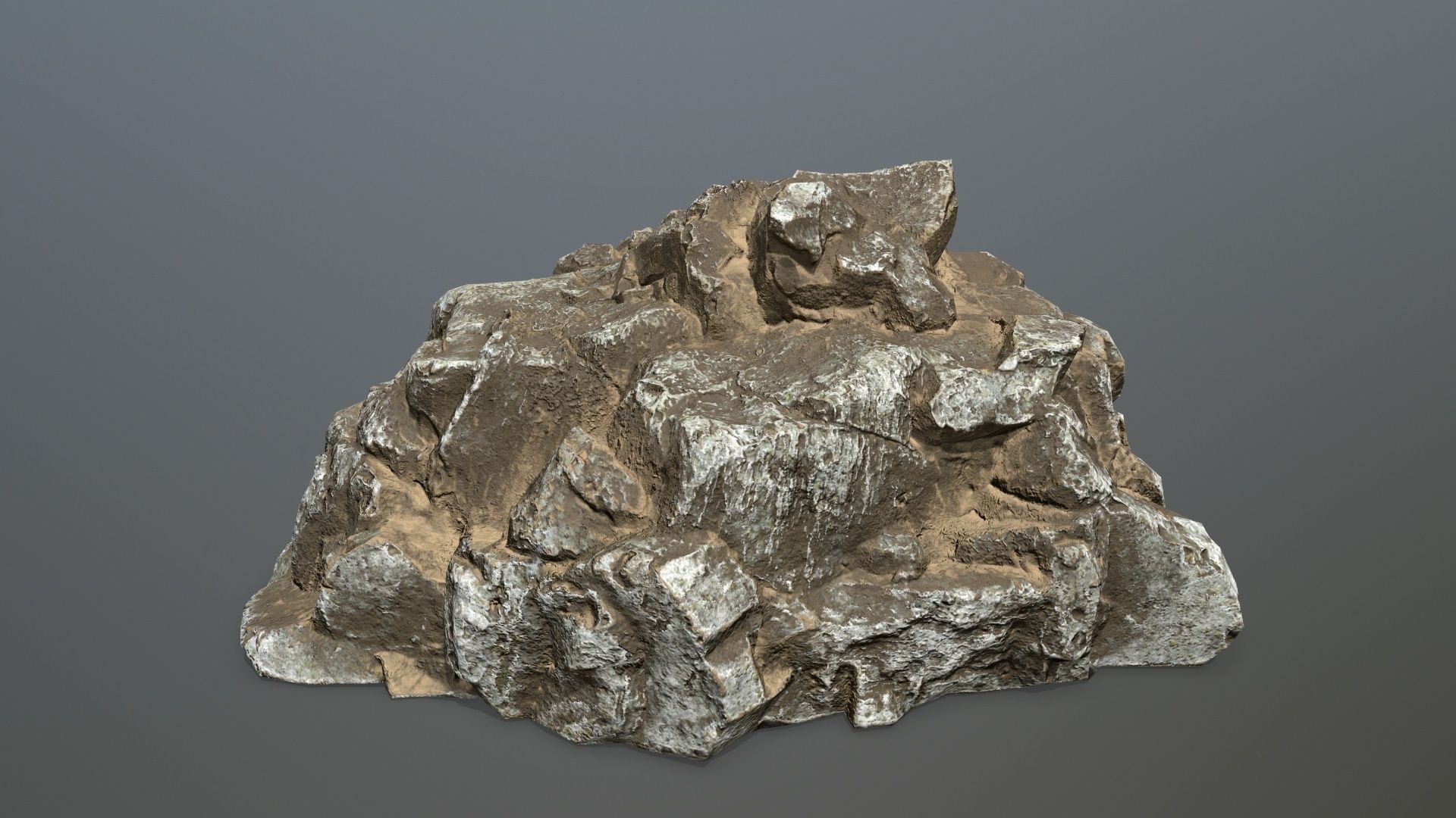 desert rocks Low-poly 3D model_6