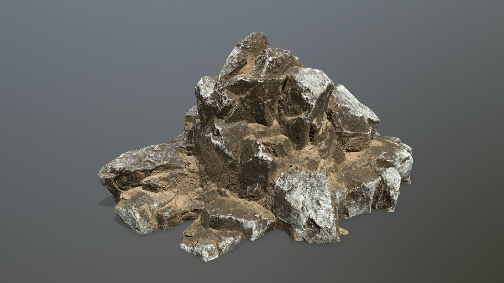 desert rocks Low-poly 3D model_15