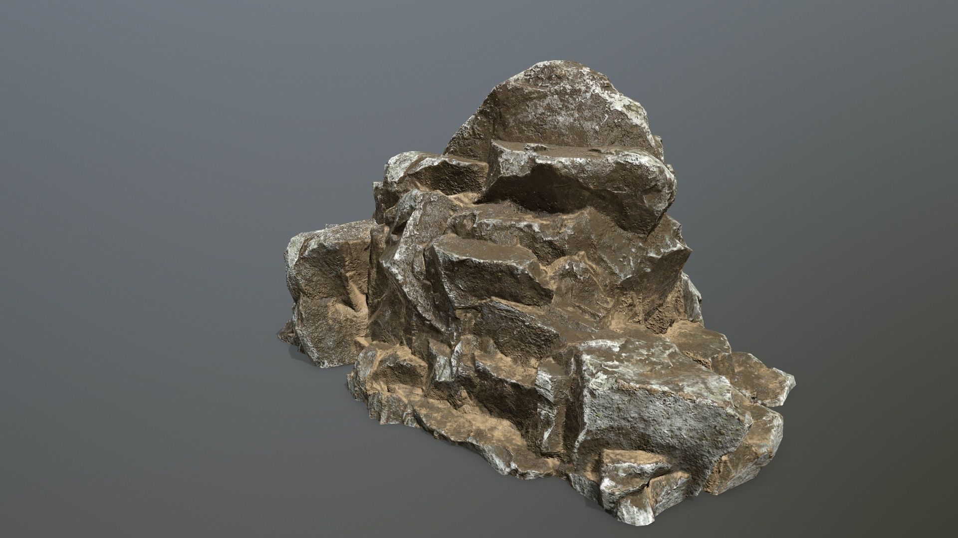 desert rocks Low-poly 3D model_16