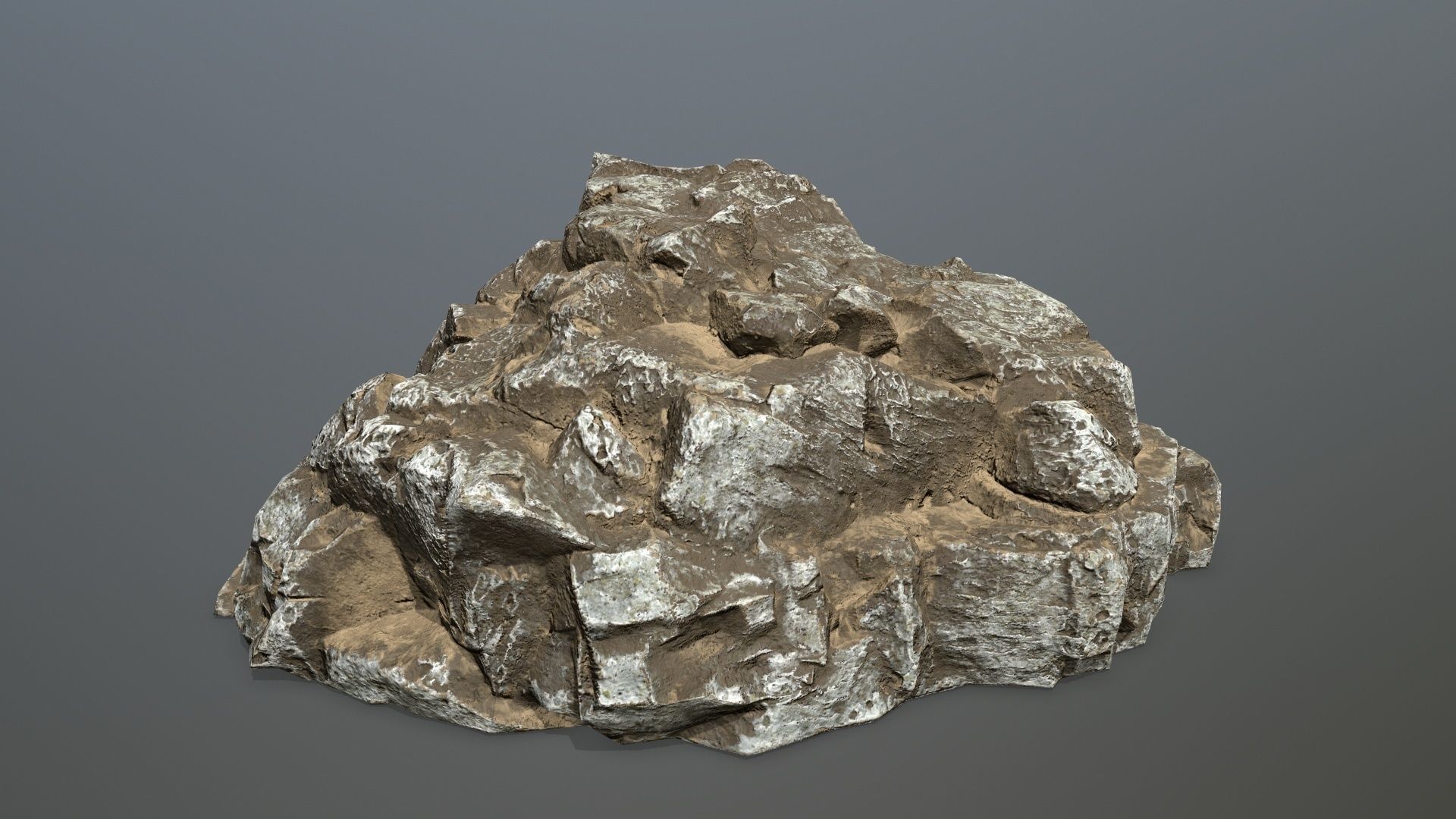 desert rocks Low-poly 3D model_8