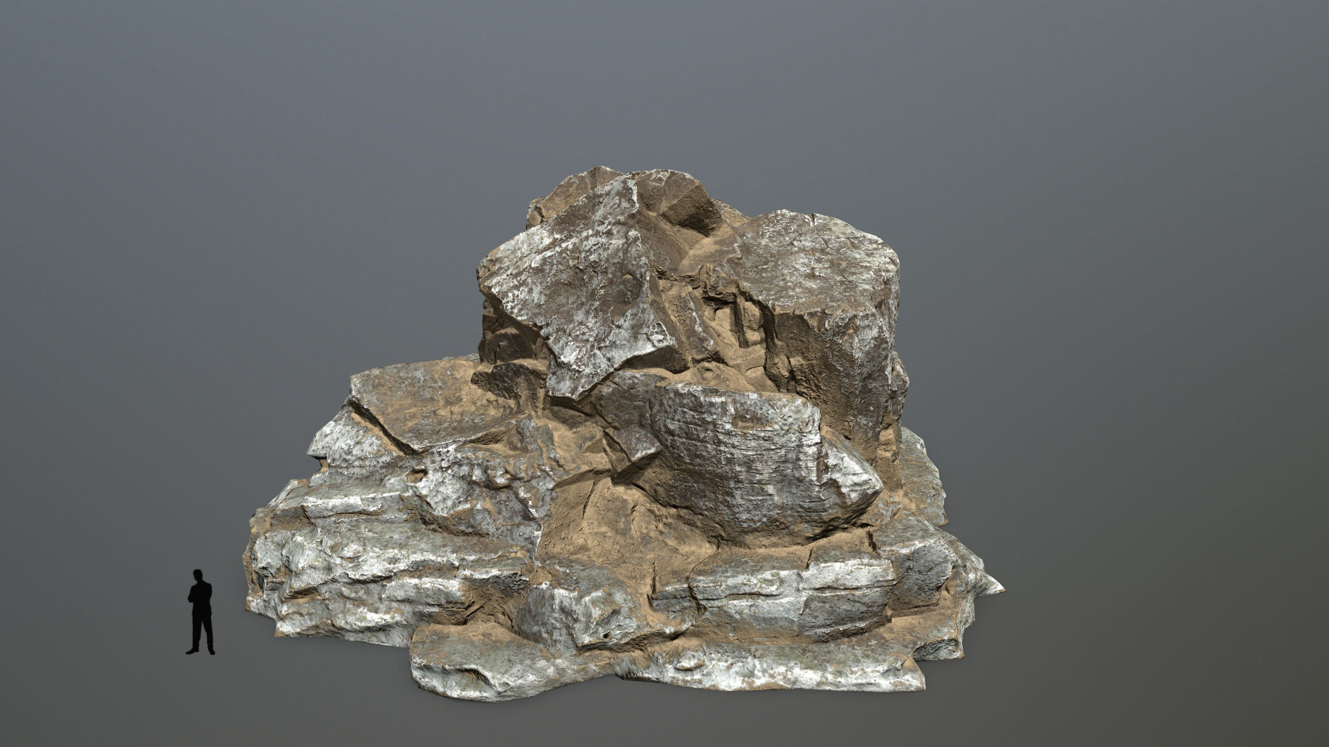 desert rocks Low-poly 3D model_2