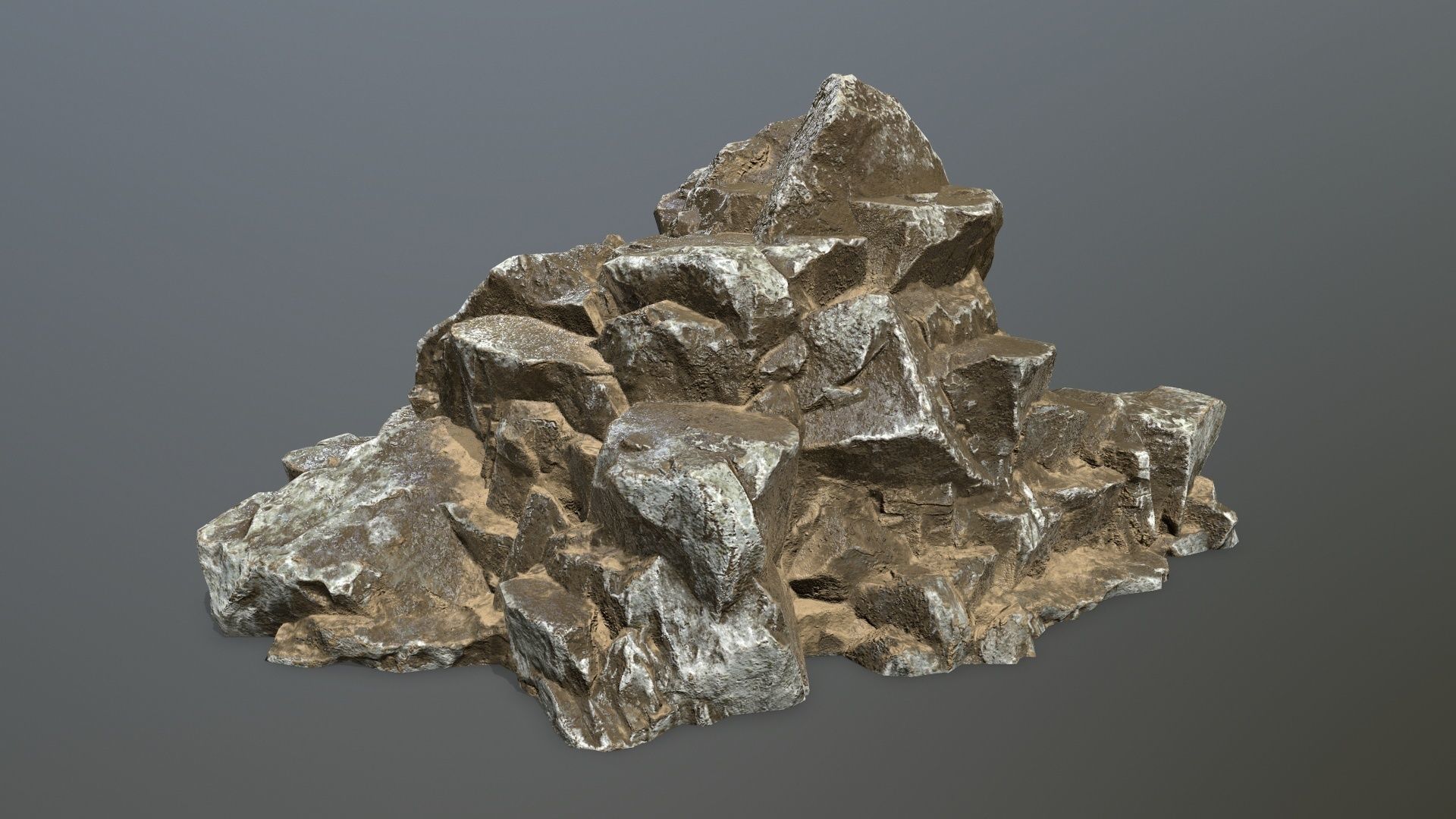 desert rocks Low-poly 3D model_17
