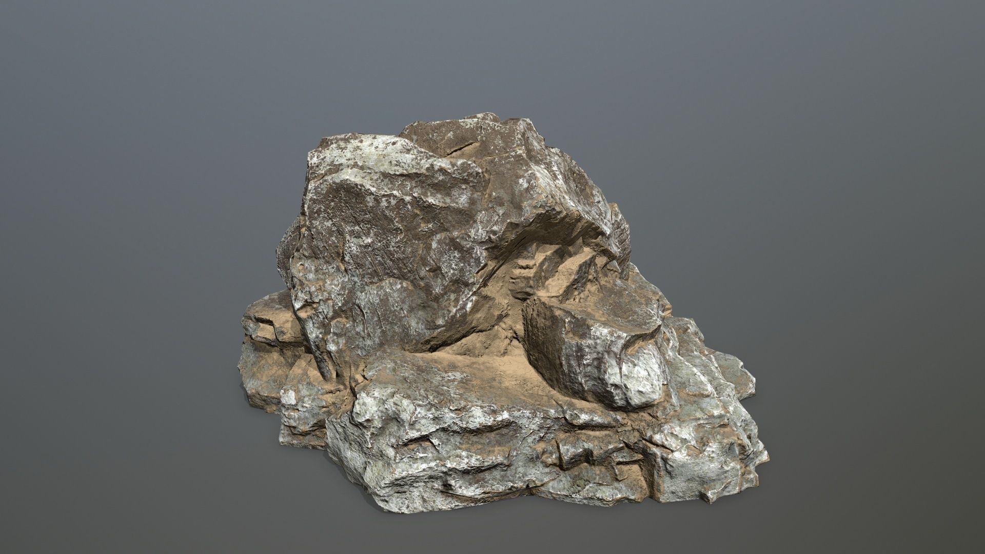 desert rocks Low-poly 3D model_3