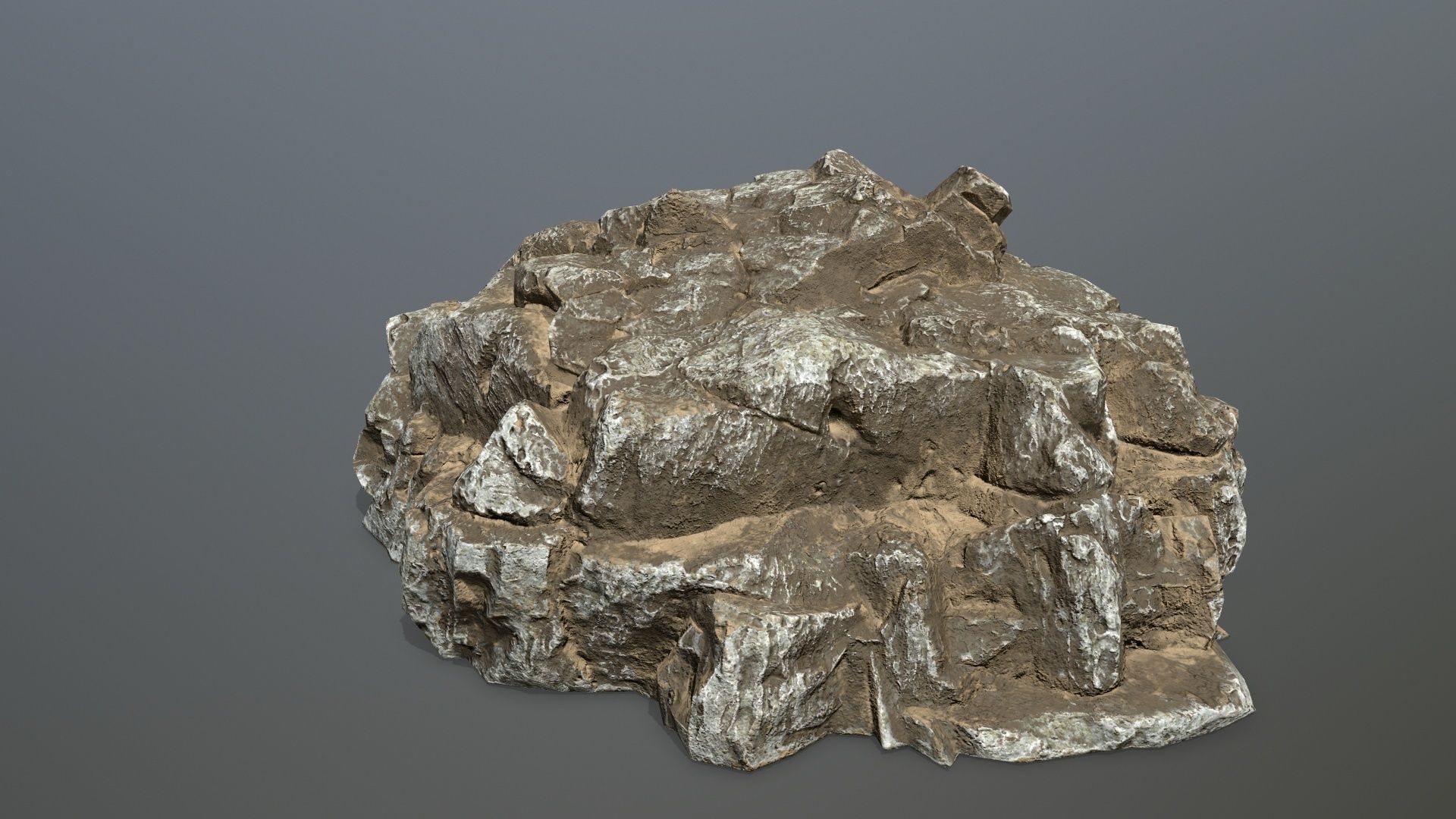 desert rocks Low-poly 3D model_7