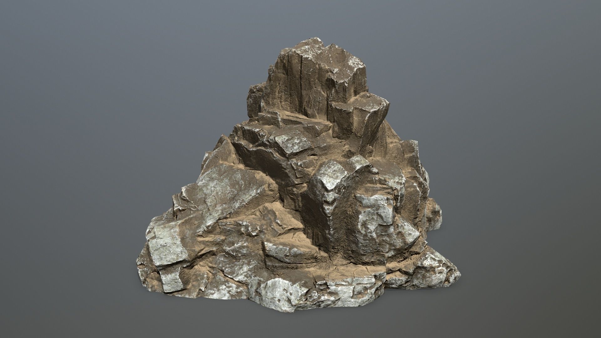 desert rocks Low-poly 3D model_9