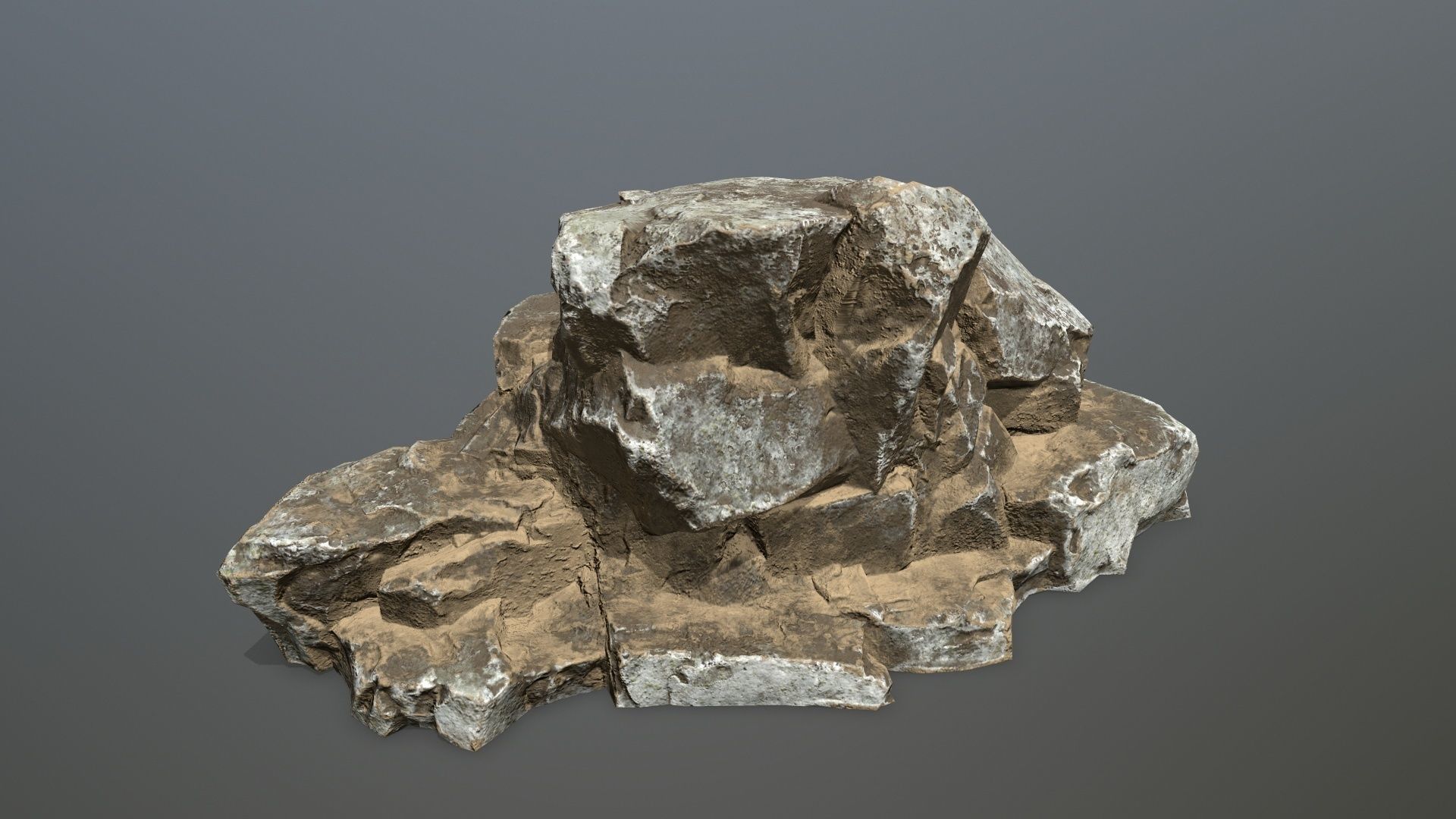 desert rocks Low-poly 3D model_12