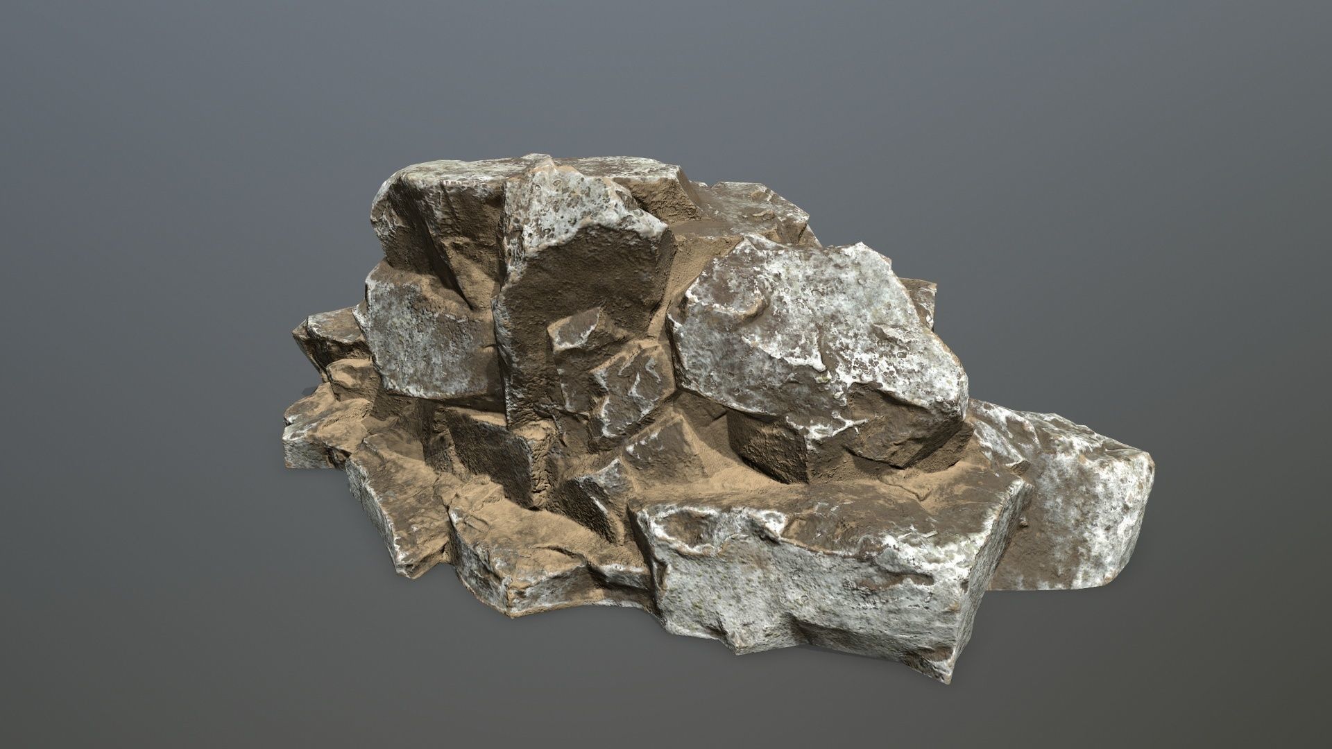desert rocks Low-poly 3D model_13