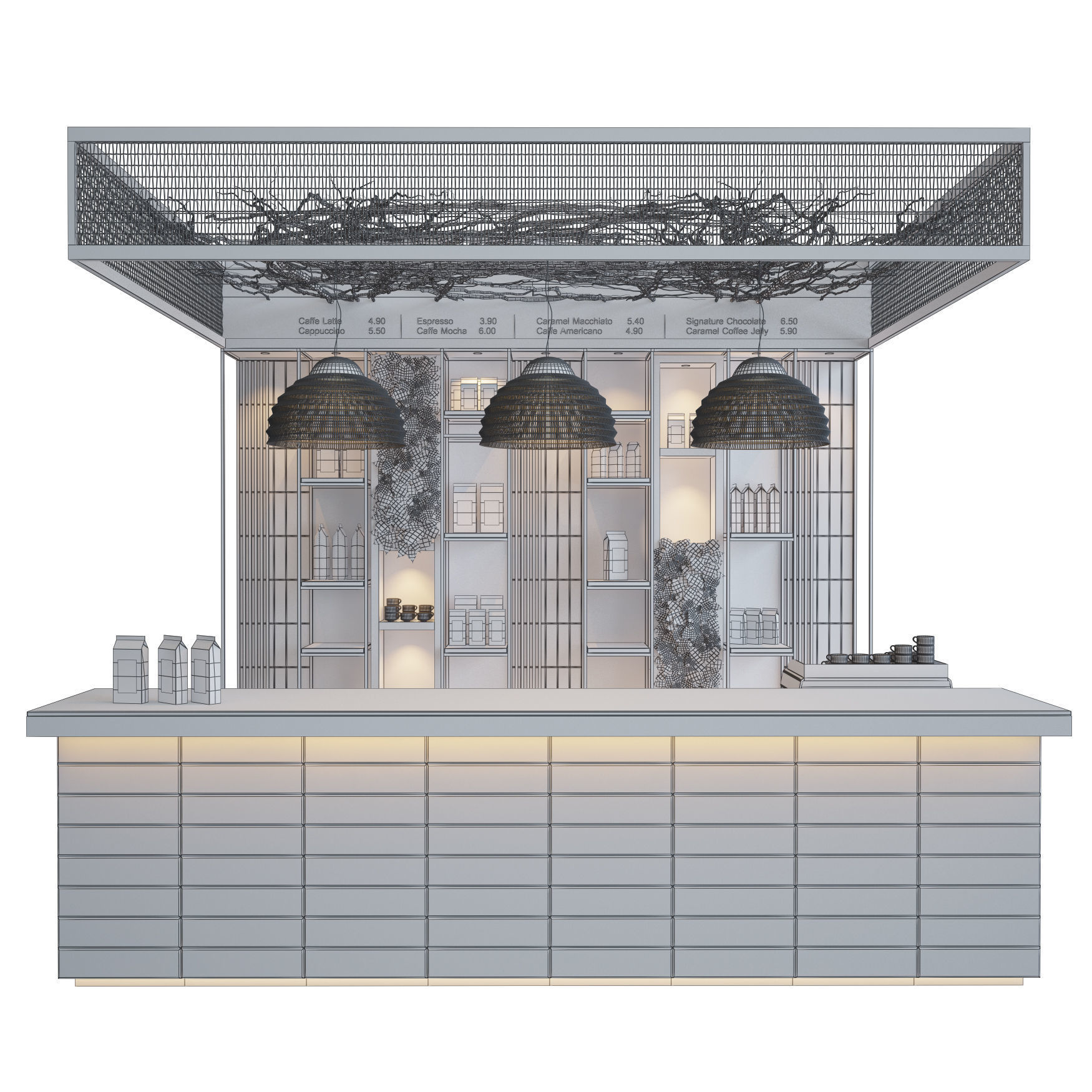 Coffee bar 3D model_3