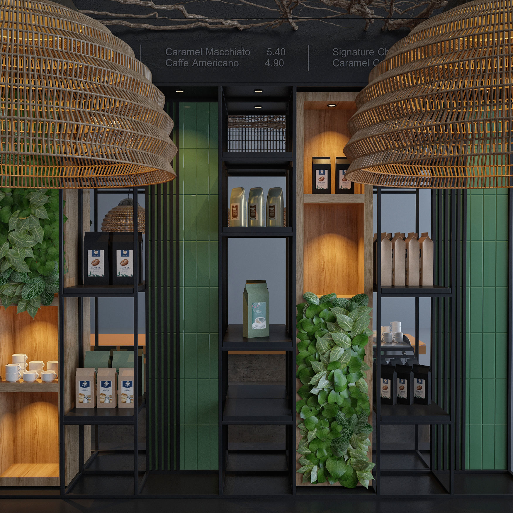 Coffee bar 3D model_2