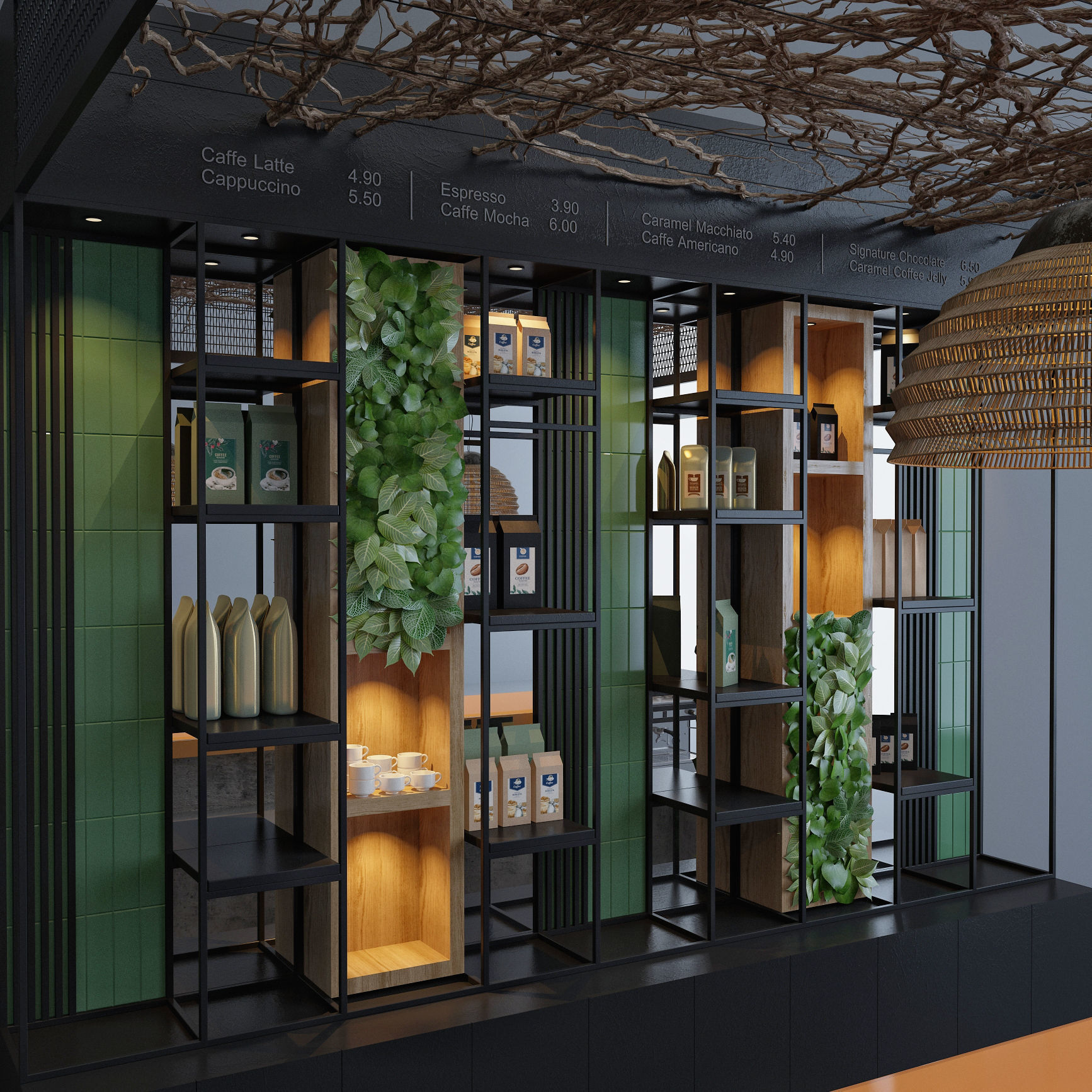 Coffee bar 3D model_1