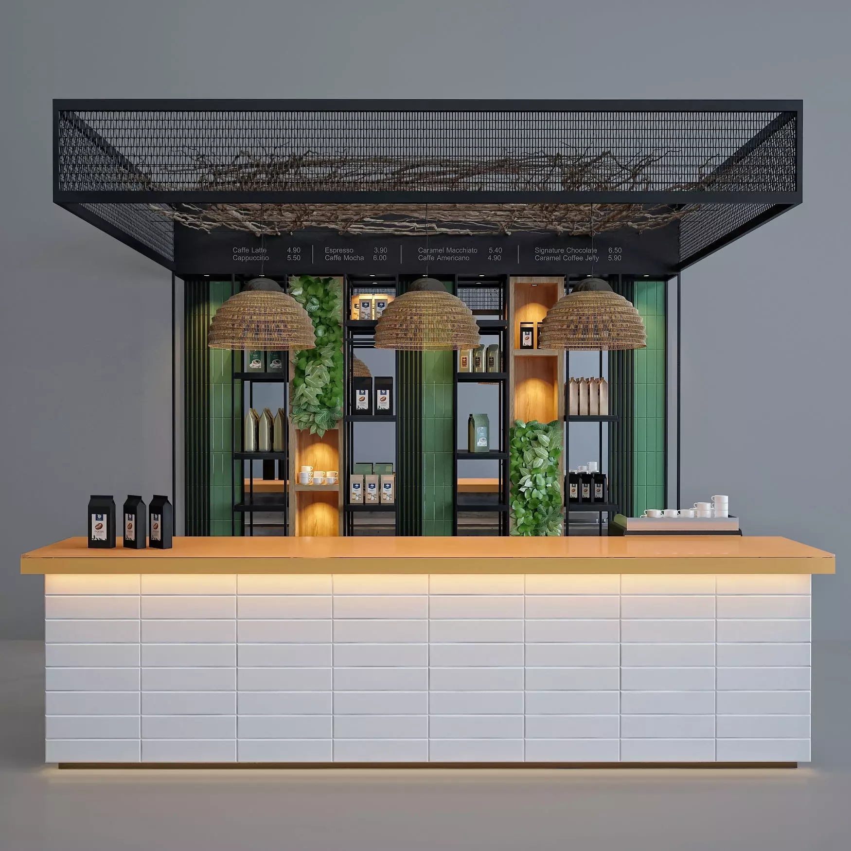 Coffee bar 3D model_0