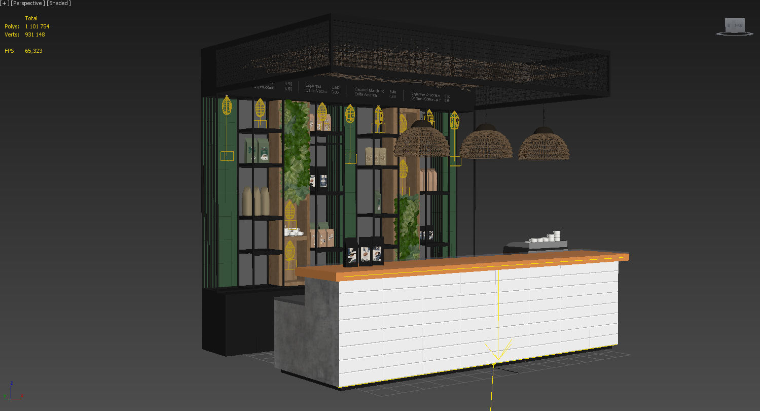 Coffee bar 3D model_4