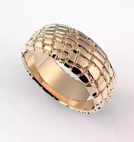 snake skin ring 3D print model