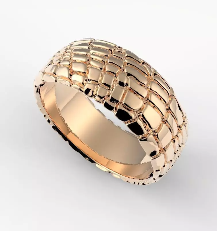 snake skin ring 3D print model