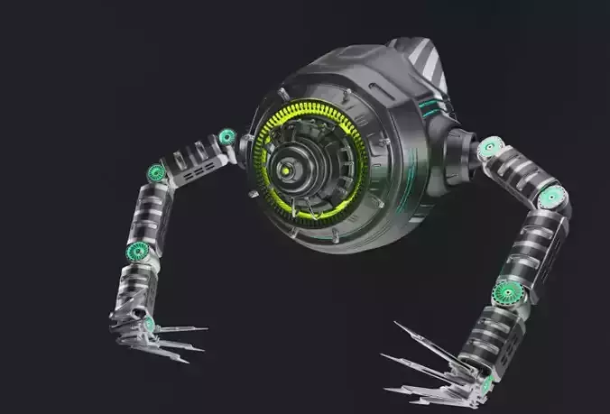 Sci-Fi Drone  Robot Free 3D model