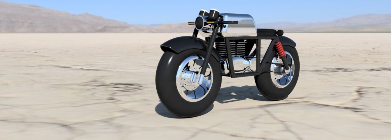 Cafe Racer Bike Design 3D print model_1