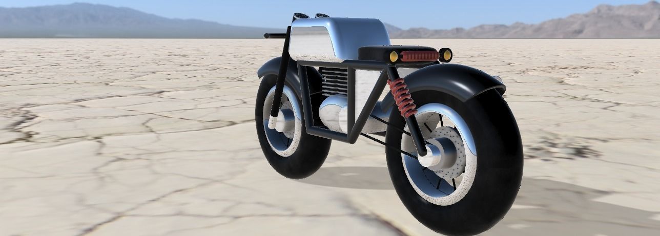 Cafe Racer Bike Design 3D print model_2