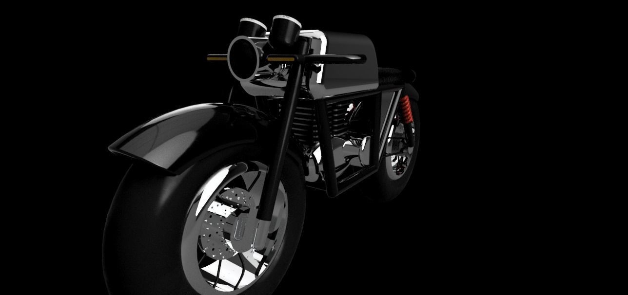 Cafe Racer Bike Design 3D print model_6