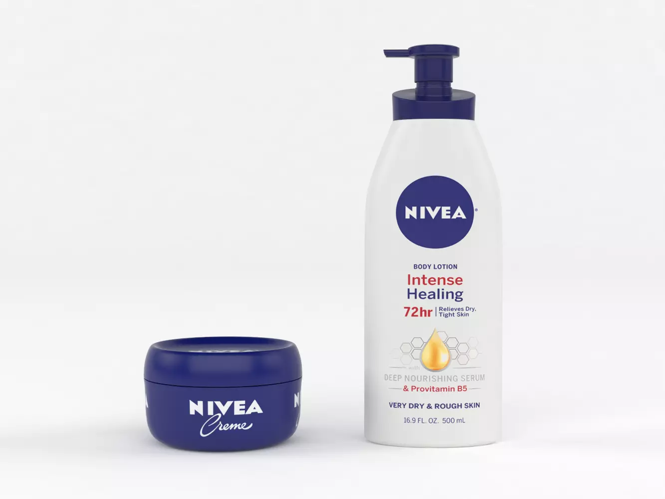Nivea Creme and Body Lotion 3D model