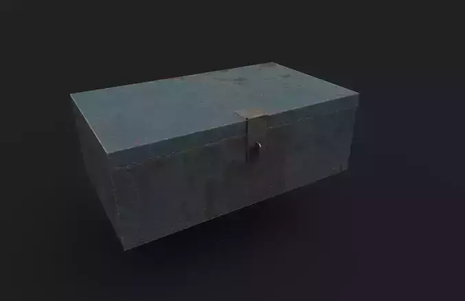 Rusty Metal Box Free low-poly 3D model