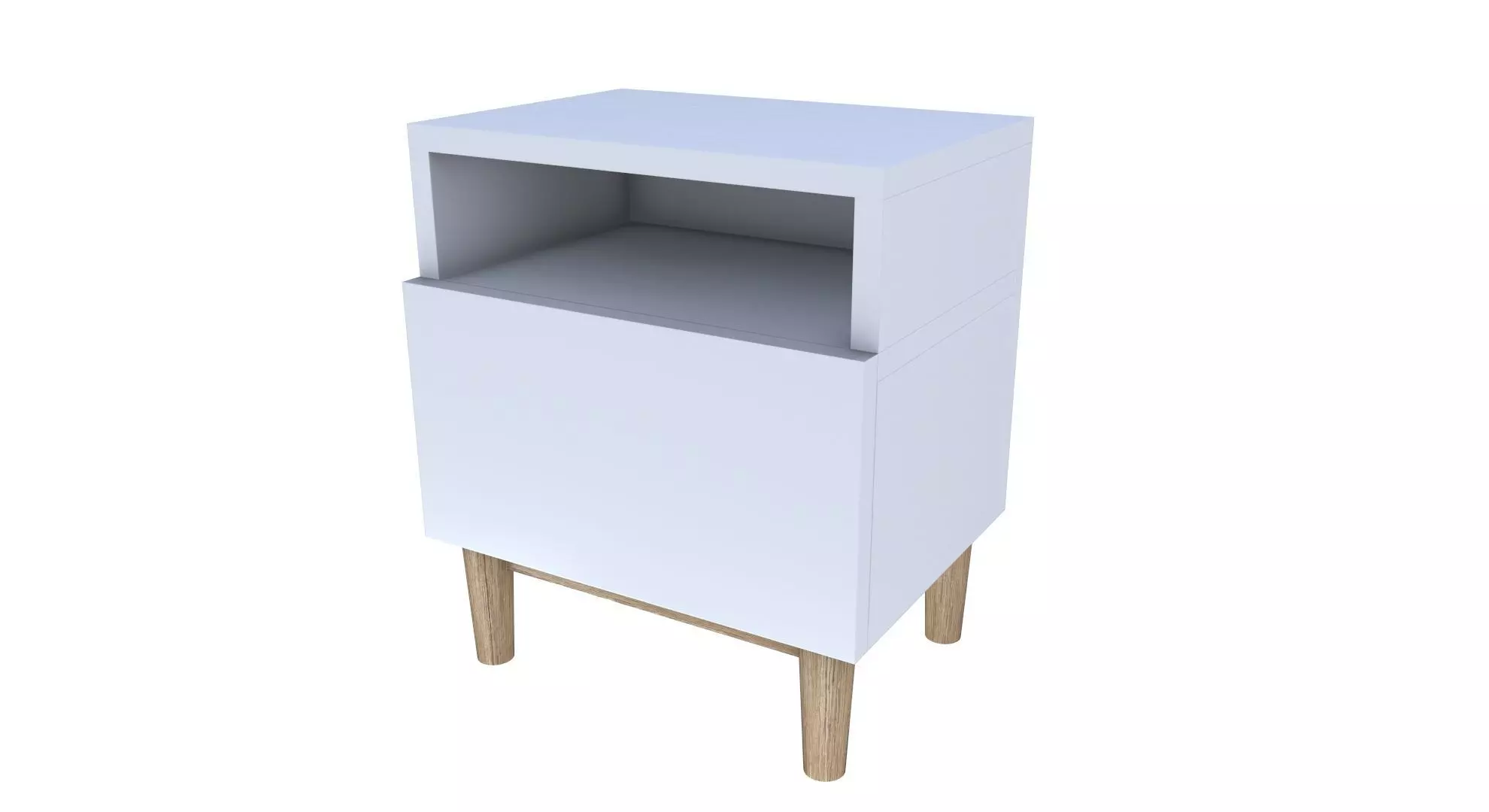 BEDSIDE TABLE H46X40X30 Low-poly 3D model