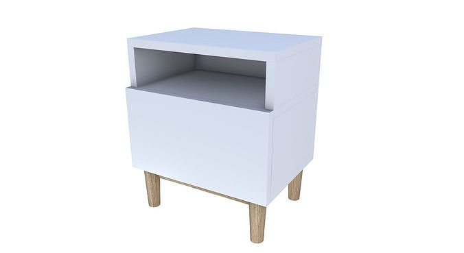 BEDSIDE TABLE H46X40X30 Low-poly 3D model