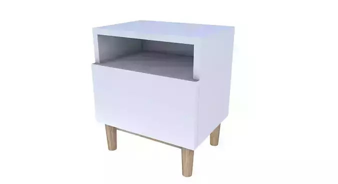 BEDSIDE TABLE H46X40X30 Low-poly 3D model