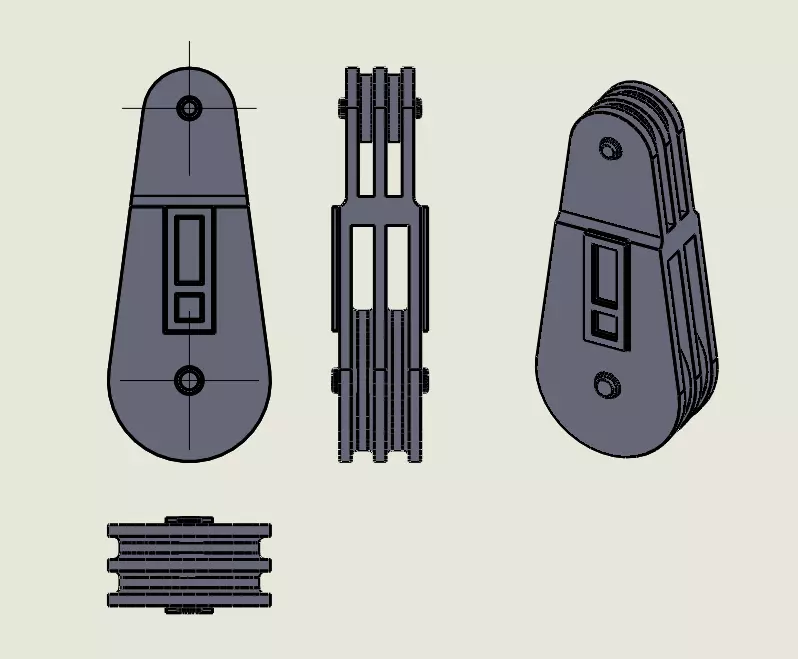 double pulley 1 3D print model