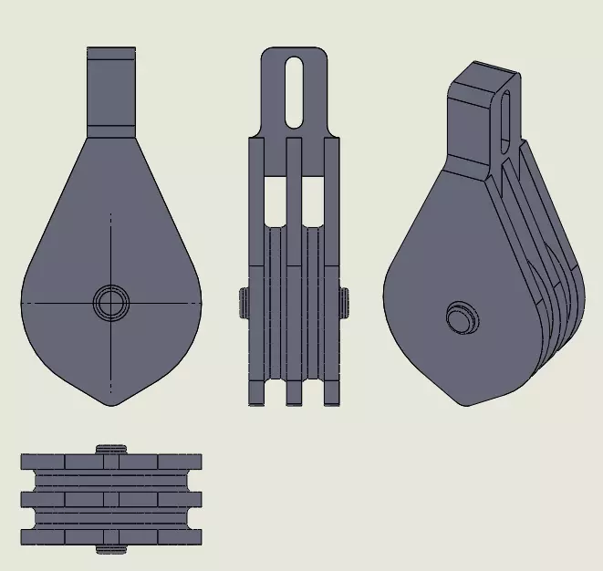 double pulley tipe B 3D print model