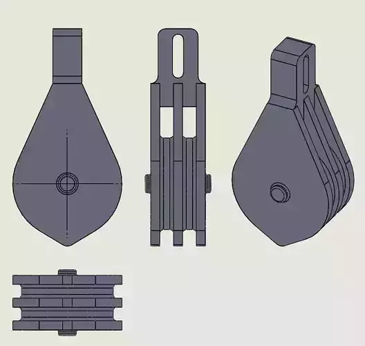 double pulley tipe B 3D print model