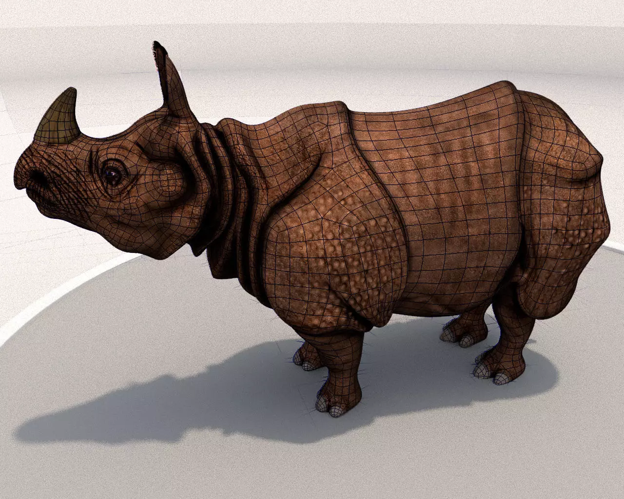 Rhinoceros Low-poly 3D model_0