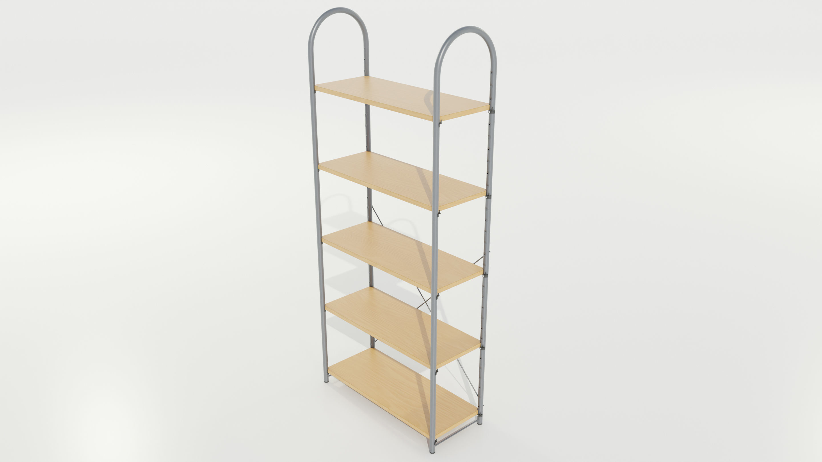 Wood-Metal Shelf 3D model_3