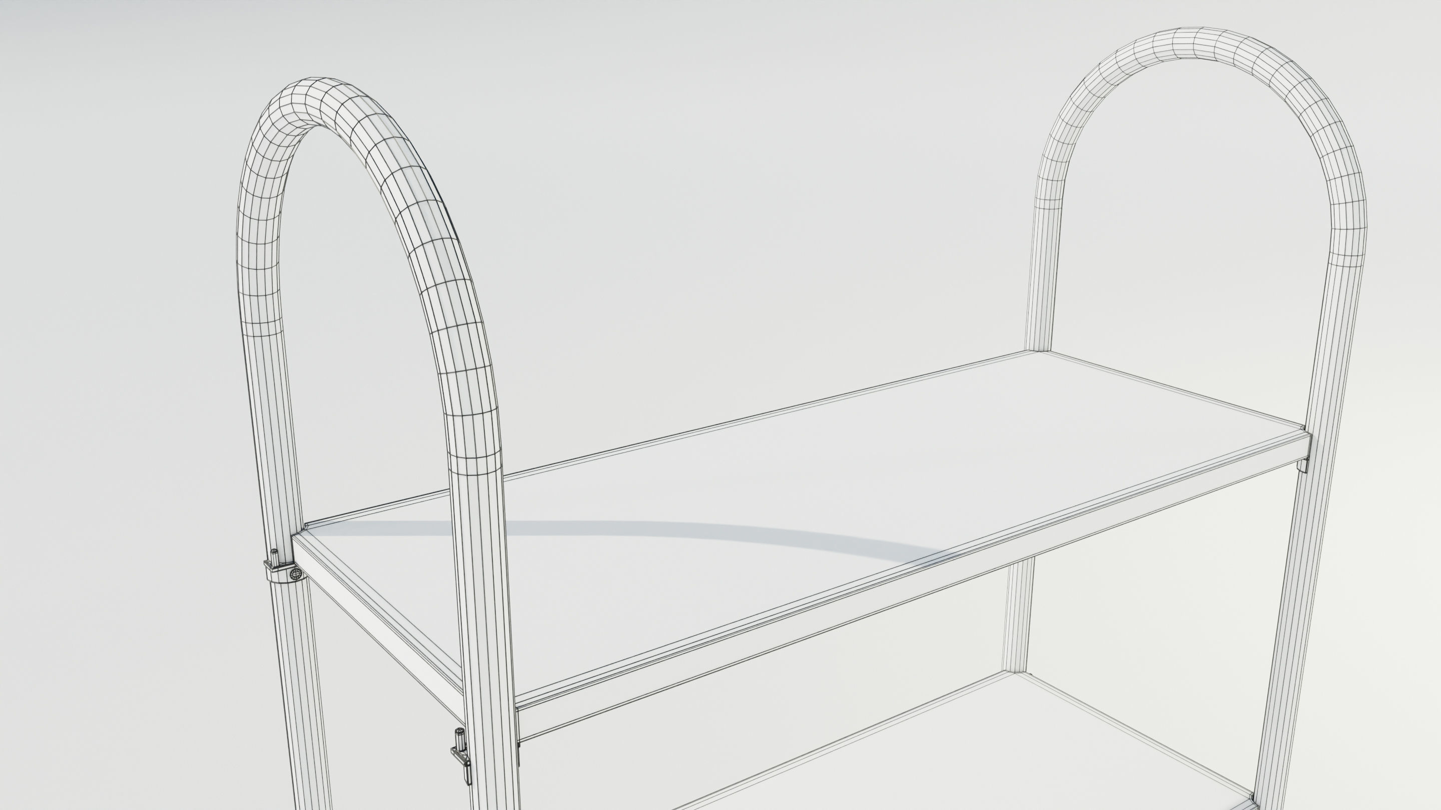 Wood-Metal Shelf 3D model_19